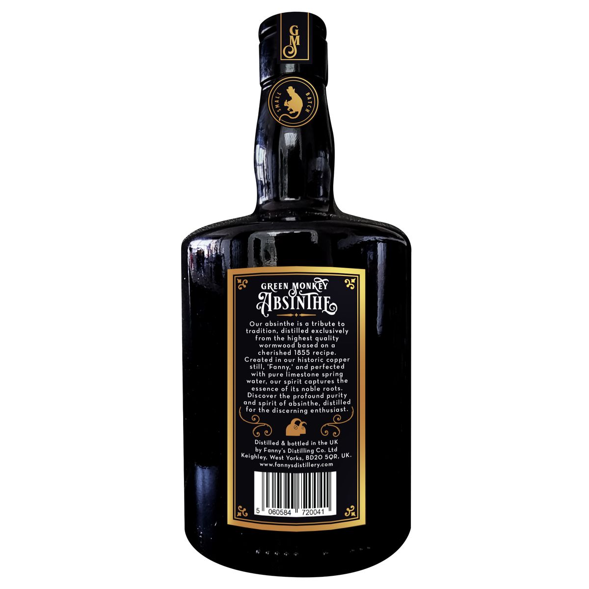 Green Monkey Absinthe back label