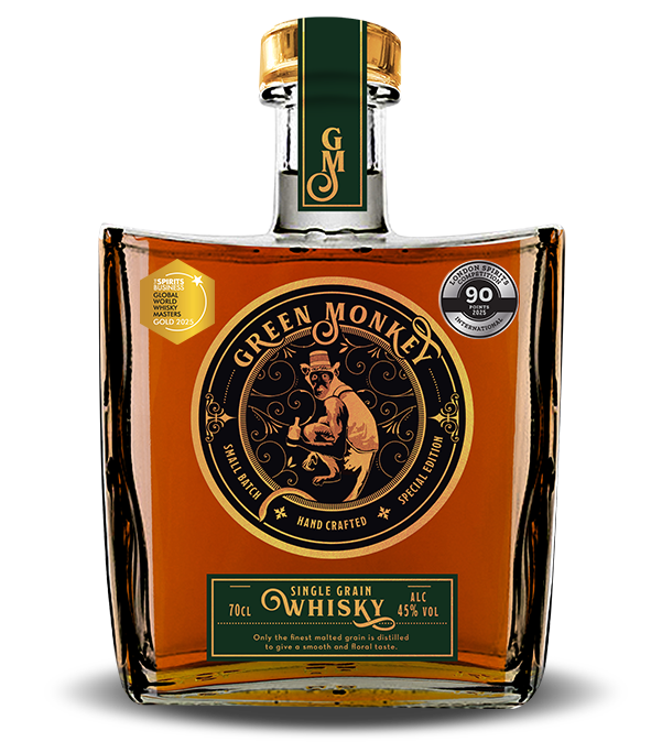 Green Monkey Single Grain Whisky bottle