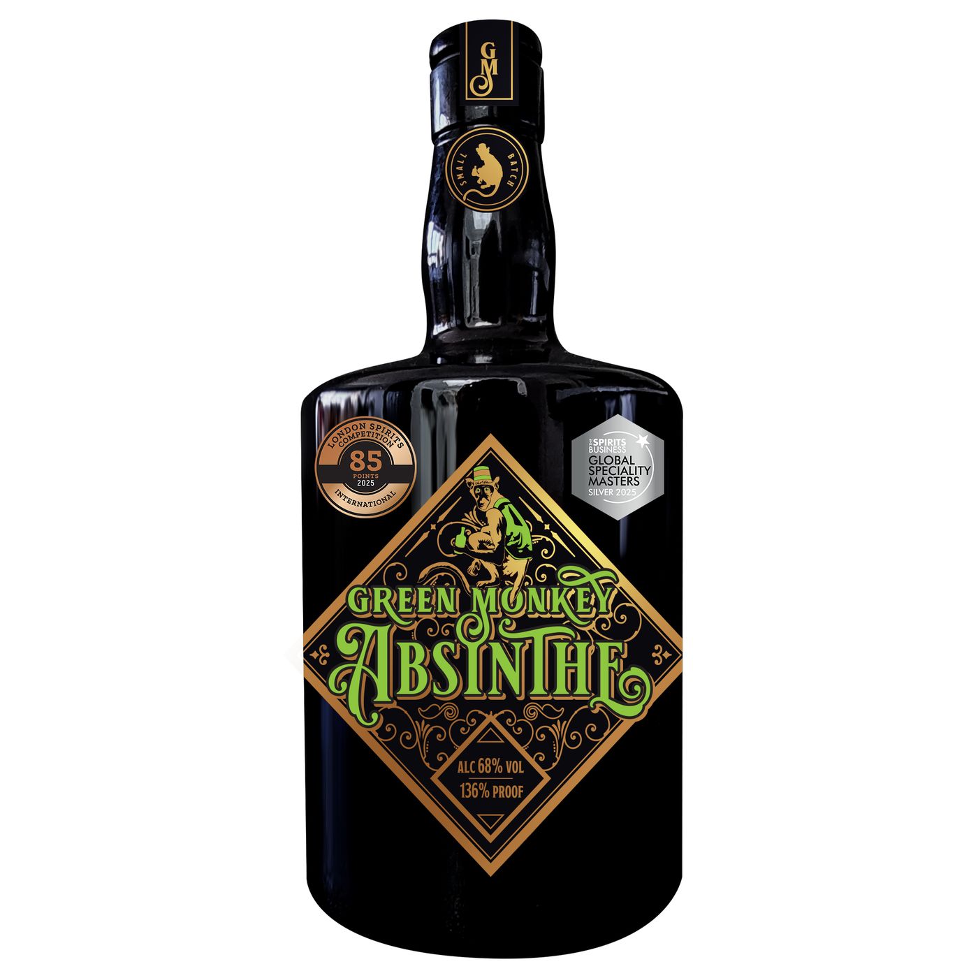 Green Monkey Absinthe bottle